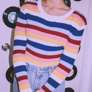 🌈 ribbed sweater